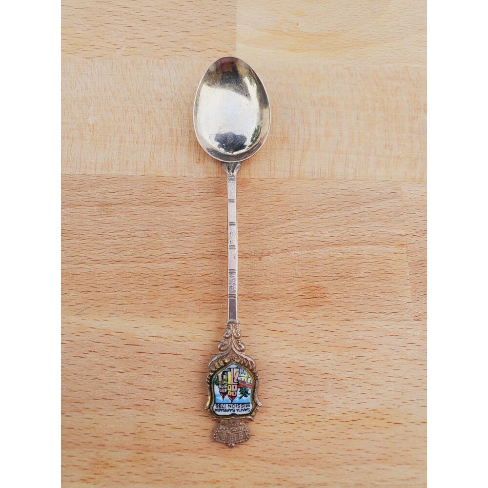 Klepa Arts Souvenir Collectable Sterling Silver Spoon Santa Barbara